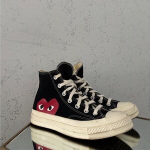 COMME des GARÇONS PLAY x Converse Unisex Chuck Taylor High Top Sneakers